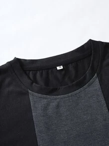 Manfinity uomo Maglietta con grafica lettera color block