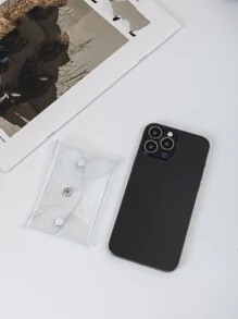 Snap Button Flap Transparent Coin Purse Lightweight Fashion Money For Anniversary For Birthday Gift For Gift White-Collar Workers For Male For Female Clear Purse School Stuff