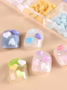 FULL BEAUTY 1盒装心形设计美甲装饰DIY指甲饰品美甲宝石美甲用品指甲 - 彩色 - 查看 3