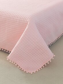 Pom Pom Decor Bedspread Set - Pink - View 5