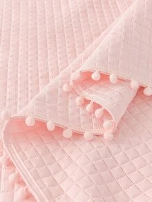 Pom Pom Decor Bedspread Set - Pink - View 6