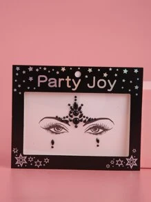 Party Joy 1張水鑽面部紋身貼紙 - 彩色 - 查看 1