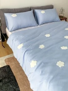 Cloud Design Duvet Cover Set Without Filler - Blue - View 1