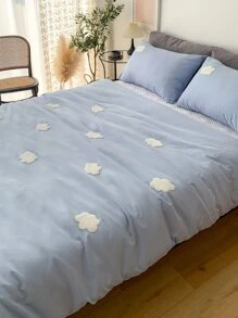 Cloud Design Duvet Cover Set Without Filler - Blue - View 7