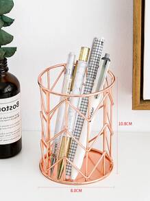 1pc Nordic Style Metal Iron Pen Holder #1pc - Rose Gold - View 3