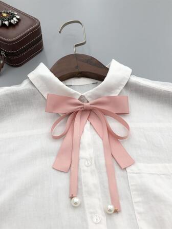 1入組人造珍珠裝飾領結