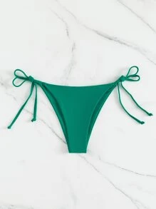 Tie Side Bikini Bottom - Green - View 3
