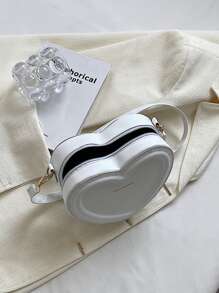 迷你字母細節愛心設計異形包 - 白色 - 查看 7