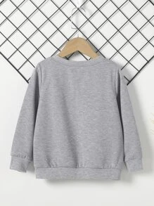 Toddler Boys Car Print Sweatshirt - Grey - View 2