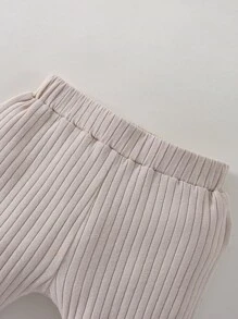 SHEIN 2 Pantalones Sólidos Para Bebé Recién Nacido Niño - Multicolor - Ver 6