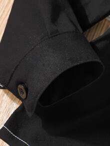 Toddler Boys Colour Block Letter Patched Detail Shirt - Multicolor - View 3