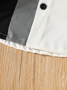 Toddler Boys Colour Block Letter Patched Detail Shirt - Multicolor - View 5