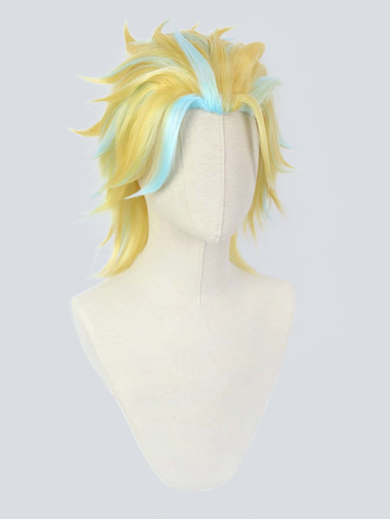 Peluca sintética cosplay de dos tonos corto recto - Multicolor - Ver 1