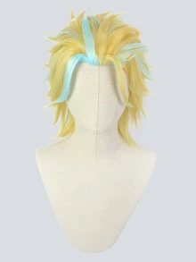 Peluca sintética cosplay de dos tonos corto recto - Multicolor - Ver 3