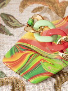 Dép xăng đan đế vuông đế bằng cho nữ, dép lê nữ kiểu dáng ngày lễ nhiều màu sắc, giày đế bằng cỡ lớn mùa hè thông thường - Trong sáng - Xem 3