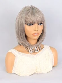 带刘海的直发合成假发 - 彩色 - 查看 1