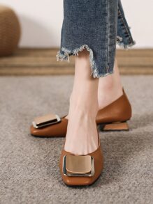Damskie buty na płaskim obcasie Prosty Modny