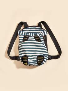 1pc Polyester Mesh Breathable Pet Carrier Backpack, Suitable For Small/Medium Pets Outdoor Travel - Multicolor - View 2