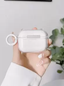 可愛的3d獨角貓設計圓扣耳機盒套,兼容apple Airpods Airpods1/2 Airpods Pro - 無色 - 查看 2