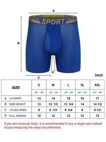 Men 5pcs Letter Graphic Boxer Brief - Multicolor - View 3