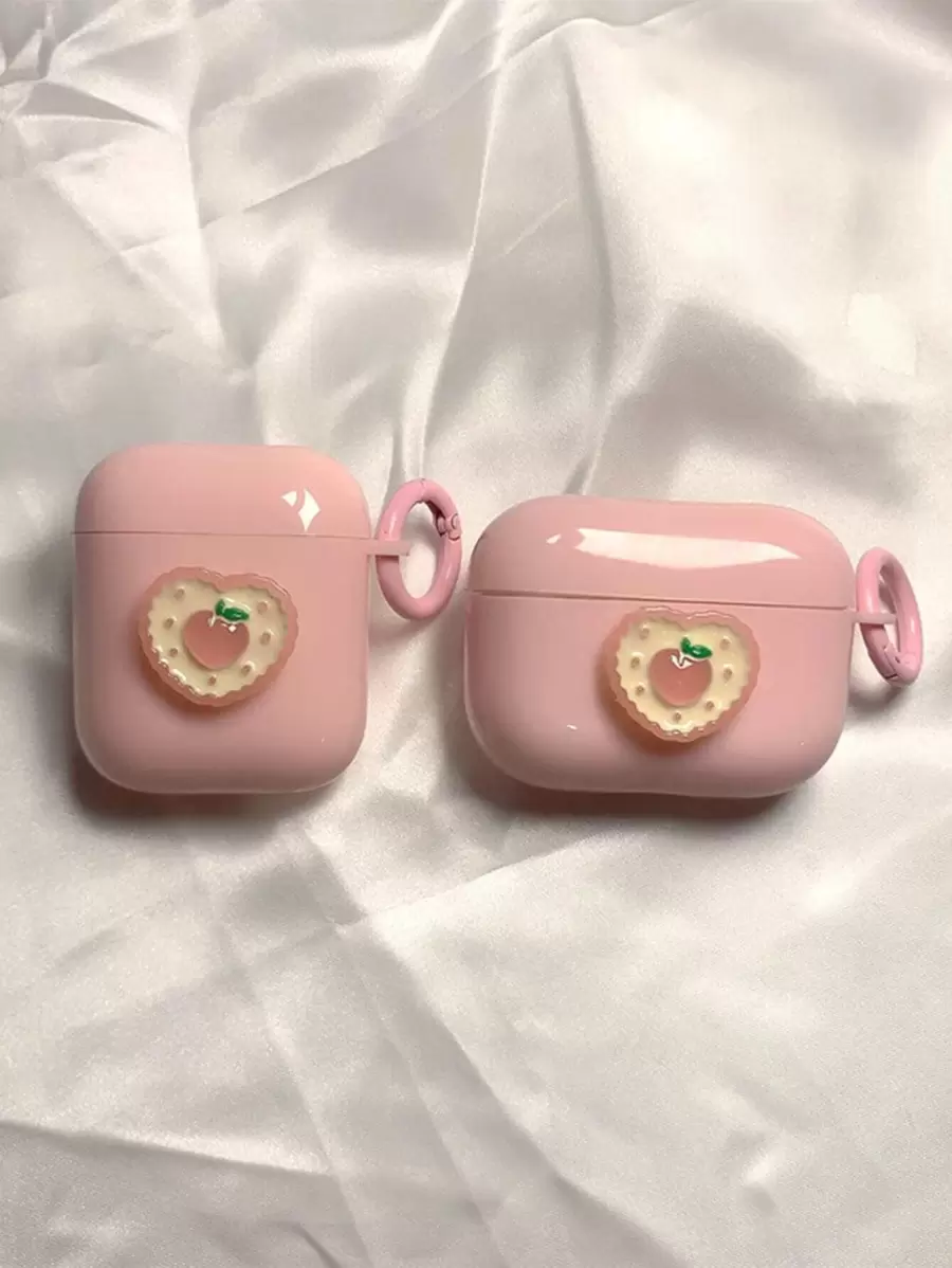 浅粉色郁金香耳机盒，3D桃色耳机盒，兼容Apple 1/2/3/4，Pro/2 - 粉色 - 查看 1