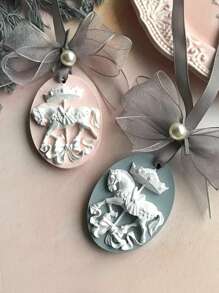 1pc Carousel Shaped DIY Silicone Mold - Pink - View 1