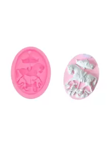 1pc Carousel Shaped DIY Silicone Mold - Pink - View 3