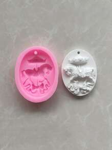 1pc Carousel Shaped DIY Silicone Mold - Pink - View 5