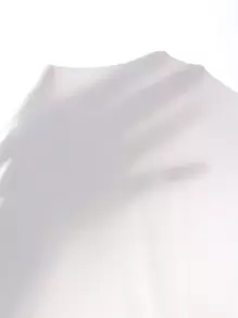 SHEIN Unity Camiseta de hombros caídos con estampado de slogan - Blanco - Ver 4
