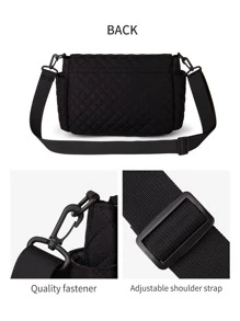 LEQUEEN Túi đựng tã đa chức năng - màu đen - Xem 4