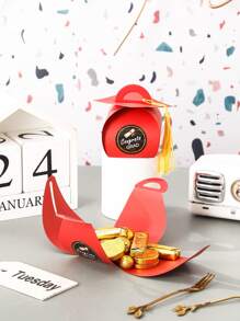 6pcs Graduation Hat Design Packaging Box - Multicolor - View 6
