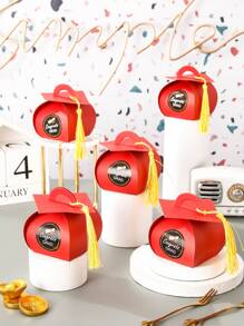 6pcs Graduation Hat Design Packaging Box - Multicolor - View 7