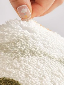 1pc Floral Design Faux Cashmere Circular Cradle Chair, Hammock, Or Floor Mat For Bedroom Or Kids' Room - Multicolor - View 3