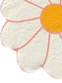 1pc Floral Design Faux Cashmere Circular Cradle Chair, Hammock, Or Floor Mat For Bedroom Or Kids' Room - Multicolor - View 5