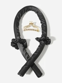 卷发器带 1 个夹子和 2 个发环组合装 EVA 海绵泡沫睡眠卷发器无加热懒散卷发器