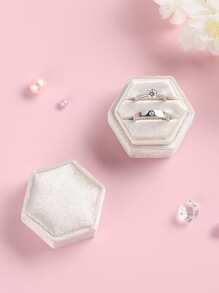 1入組素色戒指收纳盒 - 白色 - 查看 3