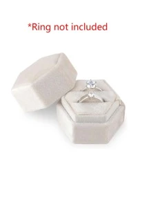 1入組素色戒指收纳盒 - 白色 - 查看 4