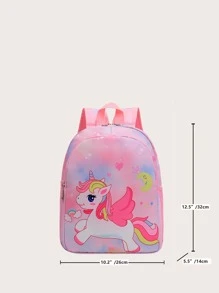 Hoạt hình Trường mẫu giáo Kỳ lân Túi đeo vai , Dễ thương Kỳ lân , Thời trang Cô gái Túi Trường học - Nhiều màu - Xem 5