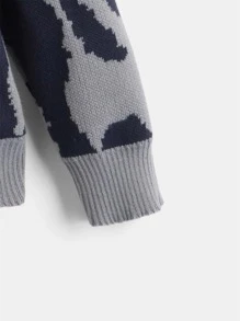 Boys Zebra Stripe Round Neck Jumper - Multicolor - View 4