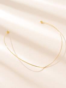 極簡風格袖口頸鏈 - 金黃色 - 查看 2