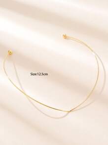 極簡風格袖口頸鏈 - 金黃色 - 查看 3