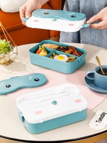 1入組卡通圖案飯盒 - 青碧色 - 查看 2