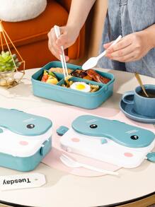 1入組卡通圖案飯盒 - 青碧色 - 查看 5