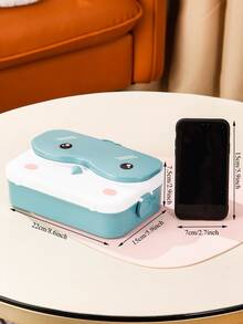 1入組卡通圖案飯盒 - 青碧色 - 查看 7