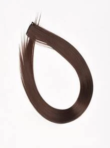 夾片長款直筒合成纖維接髮 - Dark Brown - 查看 3