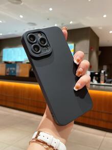 實心手機殼相容 iPhone15/15Plus/15Pro/15Promax - 黑色 - 查看 3