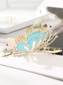 1pc Delicate Colorful Butterfly Hair Claw - Blue - View 2