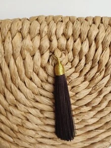 ly hợp Tua màu trơn Kỳ nghỉ - Màu Khaki - Xem 5