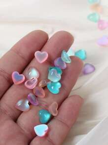 40入組心形DIY頭髮配飾 - 彩色 - 查看 2