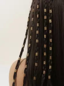 40 件镂空波西米亚嬉皮风格发圈适合日常造型适合校园约会度假日常旅行波西米亚金色头饰发夹 - 金色 - 查看 5